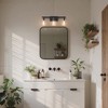 DORESshop Matte Black 3-Light Vanity Light, E26 Bulbs, Modern Bathroom Mirror Lighting - 2 of 4