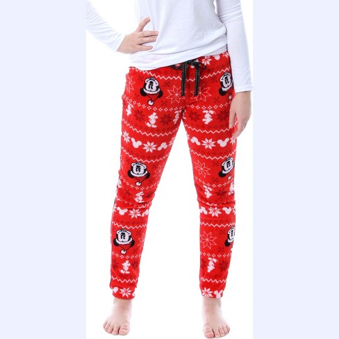 Disney Mickey Mouse Juniors' Fairisle Plush Fleece Sleep Lounge Pajama Pants  : Target