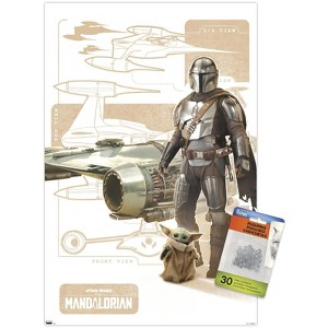 Trends International Star Wars: The Mandalorian Season 3 - N1 Starfighter Unframed Wall Poster Prints - 1 of 4