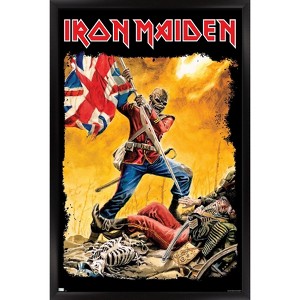 Trends International Iron Maiden - Piece Of Mind Flag Framed Wall Poster Prints - 1 of 4