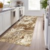 Acekool 5x7 Abstract Washable Rug – Soft Marble Design for Living Room, Bedroom & High-Traffic Areas - 3 of 4