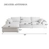 Cloud Modular Sectional Sofa with Storage Ottoman 120inch Down Filled Comfort L Shaped Sofa Couch(3Seater +1 Ottoman) - 3 of 4
