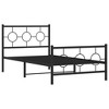 vidaXL Metal Bed Frame with Headboard and Footboard Black 39.4 in.x78.7 in. - 2 of 4