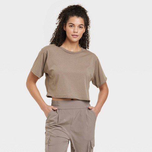 Cropped boxy deals t shirt