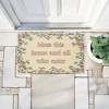 Stupell Industries Bless This Home Florals Printed Outdoor Door Mat, design by Lil' Rue, 18"x30" - 4 of 4