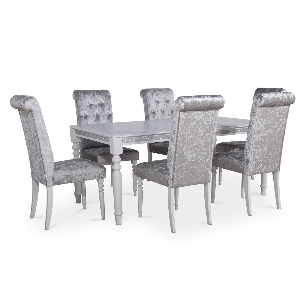 Home Design 7pc Reston Dining Set White
