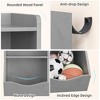 Toy Storage Cabinet, Three-Tier Kids Bookshelf and Bookcase for Storage Books and Toys, Multi Shelf with Cubby Cabinet - 3 of 4