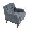 APRILSOUL Accent Chair, Footrest Chair Set with Vintage Brass Studs, Button Tufted Upholstered Armchair for Living Room, Comfy Reading Chair - 4 of 4
