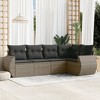 vidaXL Garden Sofa Set Grey PE rattan Large Modular Garden Sofa Set - 2 of 4
