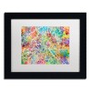 Trademark Fine Art -Michael Tompsett 'Paris France Street Map II' Matted Framed Art - 2 of 4