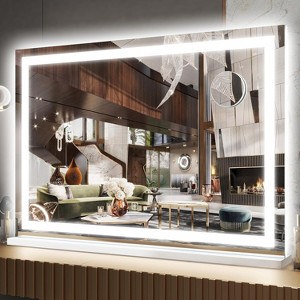 Vanity Mirror with Lights, Makeup Mirror with Touch Screen, 3-Color Dimmable Lighting, for Vanity Desk and Bedroom Use - 1 of 4