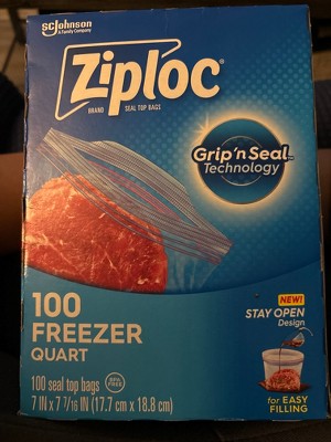 Ziploc Freezer Bags Value Pack, Quarter Size, 38ct 