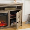 57.87" Farmhouse TV Media Stand with 18" Fireplace Insert, Open Shelves and Closed Cabinets, Home Entertainment Console for TVs up to 65" - 4 of 4