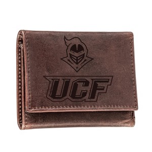 Evergreen NCAA UCF Knights Brown Leather Trifold Wallet Officially Licensed with Gift Box - 1 of 1