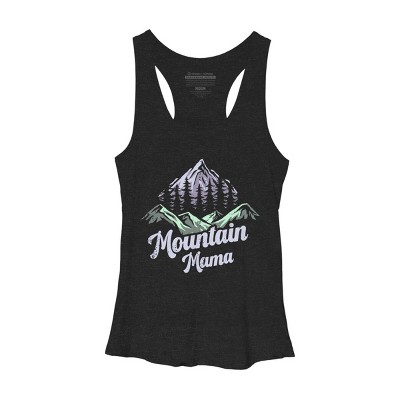 Women's Design By Humans Mountain Mama Camping Adventure Mom By Flowerr Racerback Tank Top