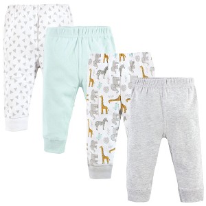 Hudson Baby Unisex Baby Cotton Pants and Leggings, Yellow Safari - 1 of 4