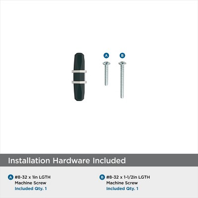 London 2-1/2 inch Black Bronze and Polished Chrome T-Handle Cabinet Knob