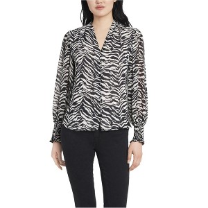 Vince Camuto Womens Zebra Print Button Up Shirt - 1 of 1