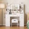 5 Drawers Makeup Vanity Table with Storage Chair - 2 of 4