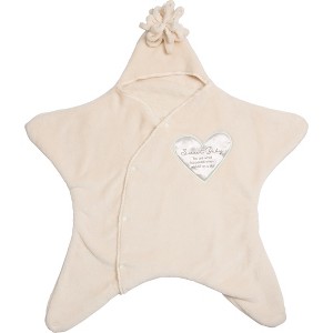 Pavilion Gift Company Blanket Sweet Baby I Wished On A Star Newborn Swaddle, Cream 24 x 1 x 26 inches - 1 of 4