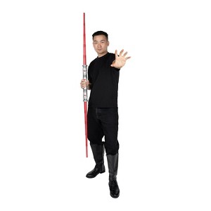 Jazwares Star Wars Men's Darth Maul Double Red Lightsaber Halloween Costume Hand Held Prop - Red One Size - 1 of 2