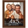 PosterPalooza | Photo Size Simple Brown Picture Frame - UV Acrylic, Foam Board Backing, Hanging Hardware - 2 of 4