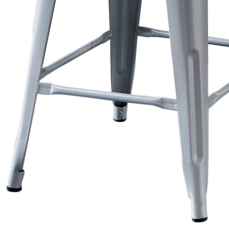 Set of 2 24" Industrial Backless Metal Barstools - AC Pacific, 6 of 7