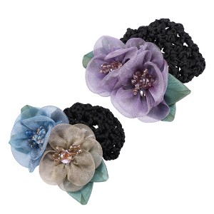 Unique Bargains Women Fashion Hair Net Bag 4.72"x2.56"x1.38" 2 Pcs - 1 of 4
