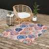 Pimlada Phuapradit Floral Paisley Half Drop Outdoor Rug - Deny Designs - 3 of 4