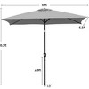 Yaheetech 6.5x10FT Patio Umbrella with Push Button Tilt - 3 of 4