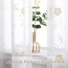 White Semi Sheer Curtains Floral Embroidered Bathroom Window Curtain, Voile Grommet Light Filtering Curtains Treatment - 2 of 4