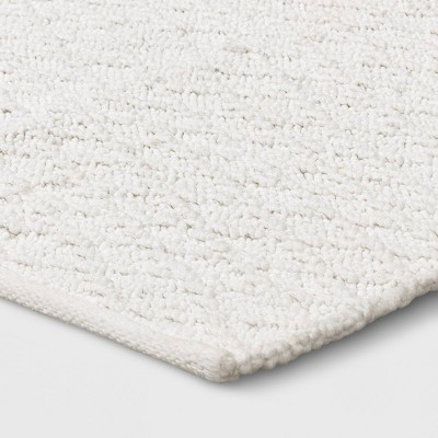 Diamond Stripe Bath Rug White - Threshold&#8482;