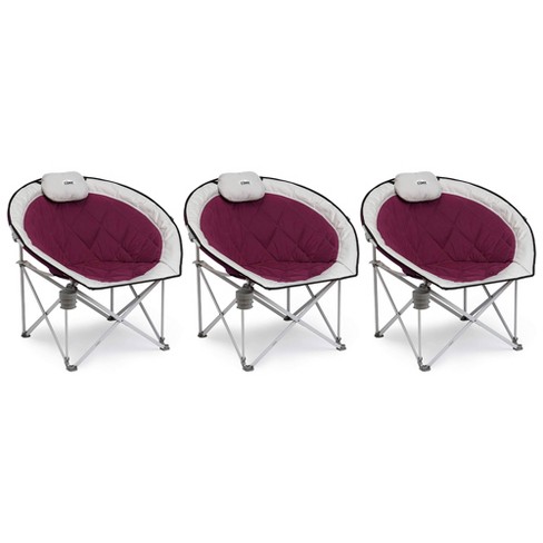 Core equipment folding oversized padded moon round saucer deals chair