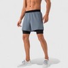 Anna-Kaci Active Men's 2-in-1 Training Shorts with Inner Compression Layer and Elastic Waistband - 4 of 4