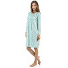 Casual Nights Women's Long Sleeve Floral Embroidered/Pintucked Night-Gown - 2 of 4