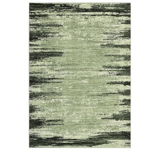 Modern Abstract Striped Area Rug Machine Washable Stain Resistant Indoor Carpet Low Pile Non Slip Non Shedding Floor Cover for Living Room Bedroom - 1 of 4