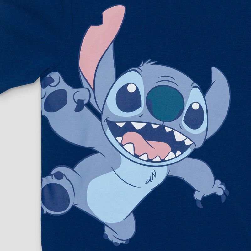Men&#39;s Lilo &#38; Stitch Long Sleeve Graphic T-Shirt - Navy Blue, 2 of 5