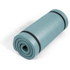 Extra Thick 1-Inch Yoga Mat, High Density Non-Slip Exercise Mat with Strap for Home Gym, Pilates, Workouts, Multiple Size Options - 1 of 4