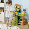 Infurnic Play Food and Toy Kitchens Kids Trolley with Cash Register Stand, Extra Storage for Boys Girls, 3-6 Years, Multicolor, 20.50"*11.50"*24.00" - 4 of 4
