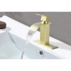 LunaLulink Brushed Gold Waterfall Spout Single Handle Bathroom Sink Faucet - 4 of 4