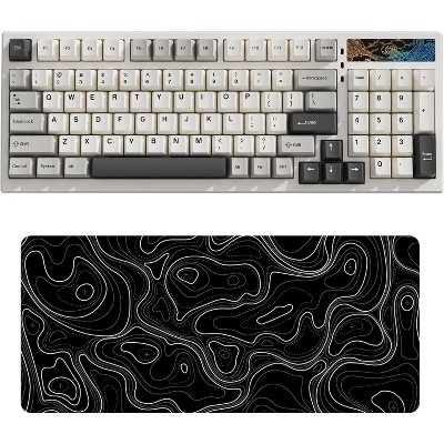 YUNZII YZ98 Gasket Mechanical Keyboard (White, Cocoa Cream V2 Switch), Keynovo Gaming Mouse Pad
