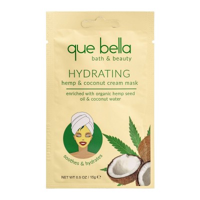 Que Bella Hydrating Coconut & Hemp Cream Mask - 0.5oz