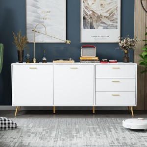 Hitow Three Door Buffet Sideboard Pantry Cabinet Side Table - 1 of 4