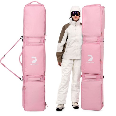Geemax Rolling Ski Bags With Wheel Padded Waterproof Snowboard Bag Pink Target