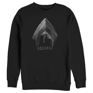 Men's Zack Snyder Justice League Aquaman Silver Logo Sweatshirt - 1 of 4