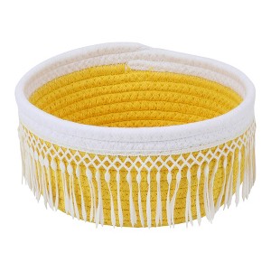 REGALWOVEN Cotton Rope Handcrafted Compact Size Odorless Open Storage Bins 1 Pc - 1 of 4