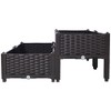 NAYSAYE 4 Piece Raised Garden Bed with Legs Self Watering Planter Box for Vegetables Flowers and Herbs, Brown, 31.5"*31.5"*14.7" - 3 of 4