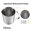 Unique Bargains Measuring Cup Including ML Scale Ounce Scale Stainless Steel Graduated Beaker with Handle for Lab Kitchen liquids - 2 of 4
