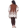 Women's Plus Size 3/4 Sleeve Printed Dulce Tunic Top - White Mark - 3 of 3