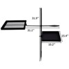 NAYSAYE Grill Racks Swivel Campfire Grill Skillet Combo with Adjustable Grate for Outdoor Cooking, Black, 31.1"*15.4"*31.9" - 3 of 4